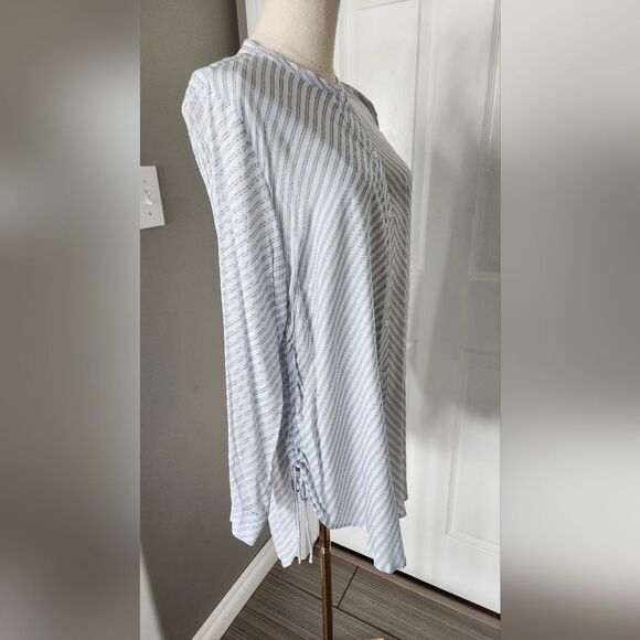 NWOT H&M blue and white striped tunic - Size 8 - Picture 3 of 9